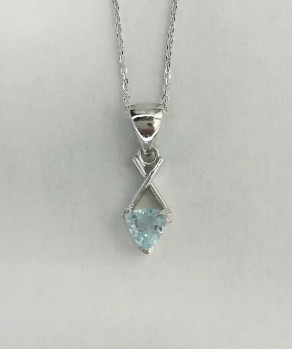 Sky Blue Topaz Pendant Necklace in Sterling Silver - image 7