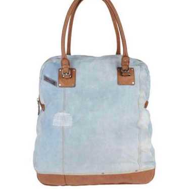 DIESEL Travel Bag Shoulder Bag Denim Leather - image 1