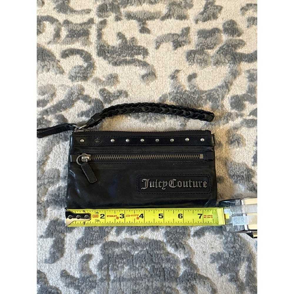 Vintage black leather Juicy Couture wristlet - image 1