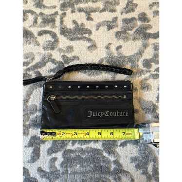 Vintage black leather Juicy Couture wristlet - image 1