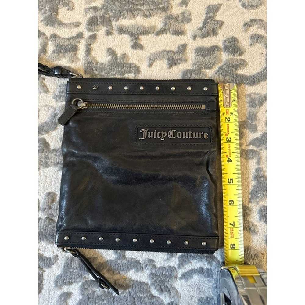 Vintage black leather Juicy Couture wristlet - image 4