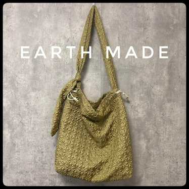 EARTH MADE Tote Bag Puff Jacquard Material Drawst… - image 1