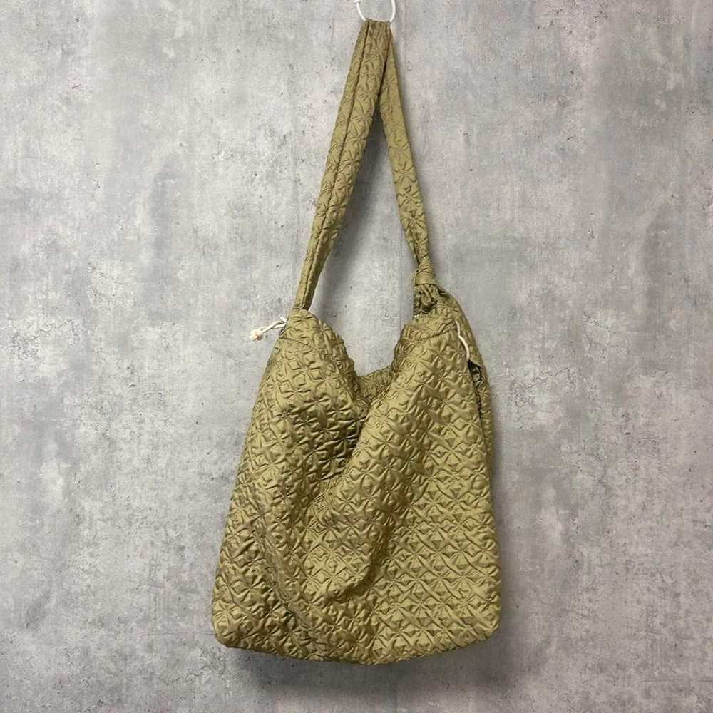 EARTH MADE Tote Bag Puff Jacquard Material Drawst… - image 3