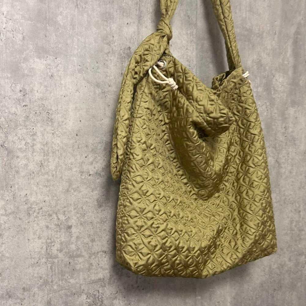 EARTH MADE Tote Bag Puff Jacquard Material Drawst… - image 4