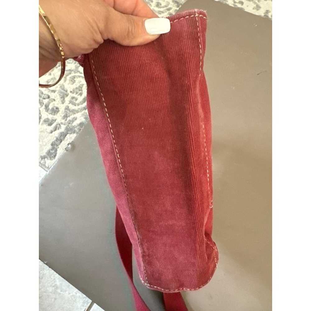 Vintage Fossil, red canvas, Crossbody purse - image 11