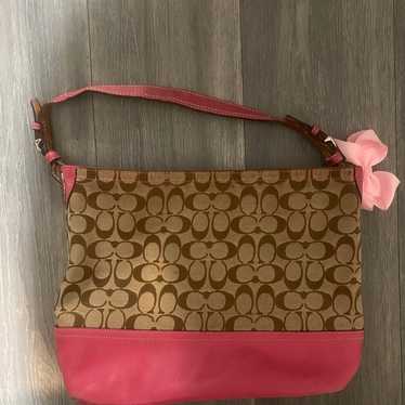 vintage discontinued, pink Coach purse - image 1