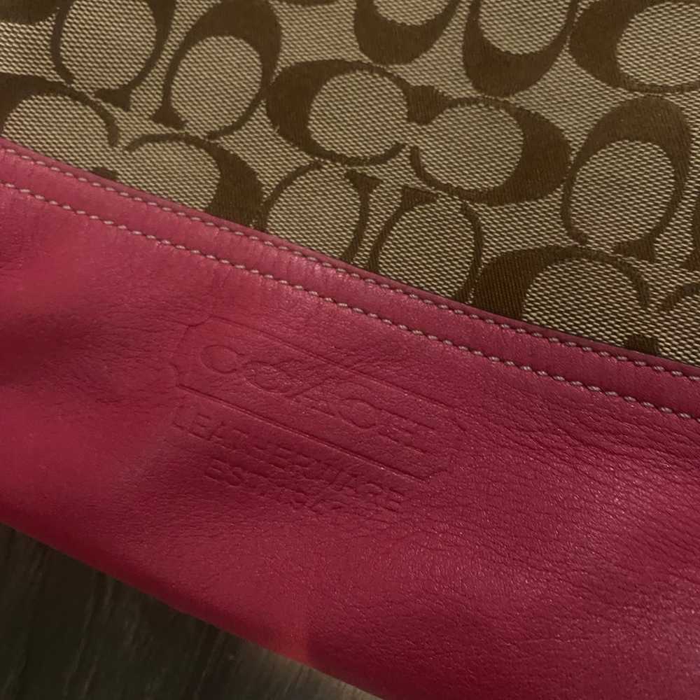 vintage discontinued, pink Coach purse - image 2