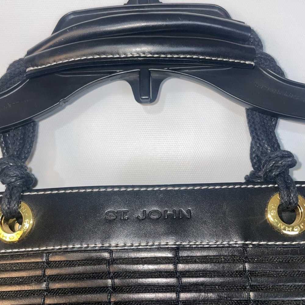 st john handbag small black vintage bag made in I… - image 2