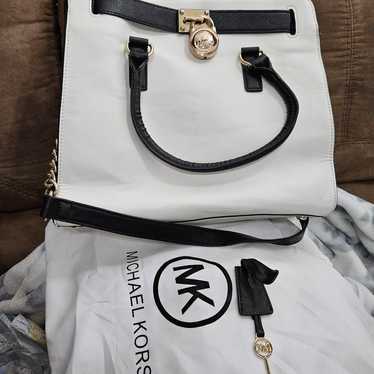 Michael Kors Vintage Black and white tote purse - image 1