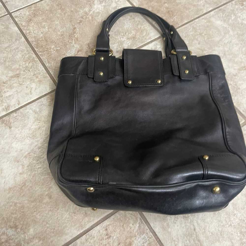 Banana Republic Purse Tote Handbag VINTAGE Black … - image 9