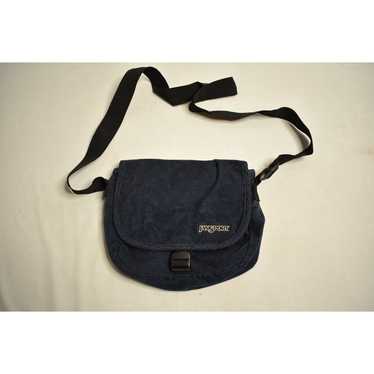 Jansport Corduroy Crossbody Bag Blue Y2K Adjustab… - image 1