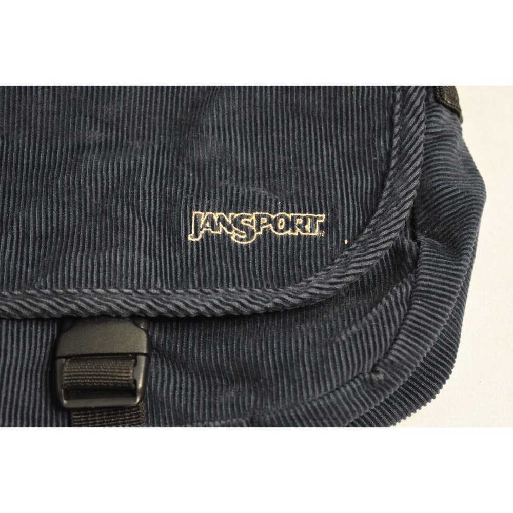 Jansport Corduroy Crossbody Bag Blue Y2K Adjustab… - image 2