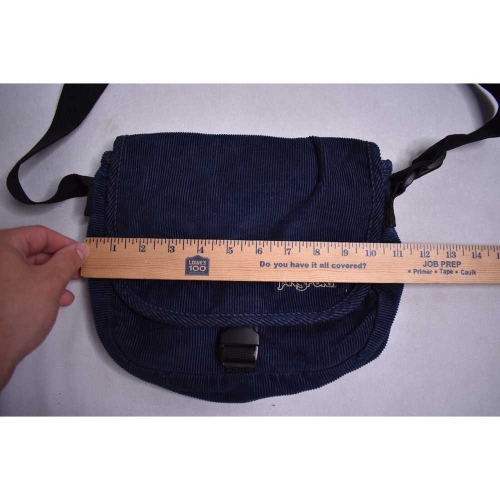 Jansport Corduroy Crossbody Bag Blue Y2K Adjustab… - image 3