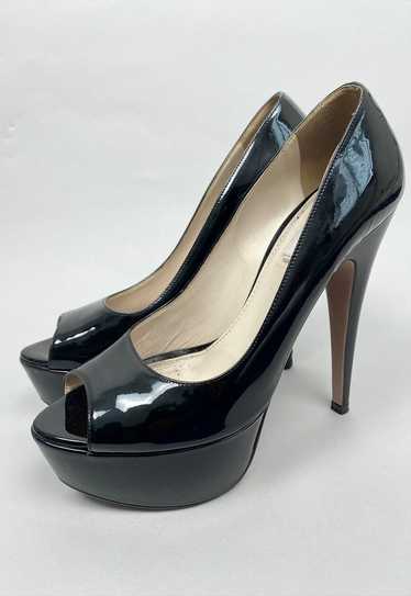 Prada Ladies Black Patent Leather Platform Shoes 3