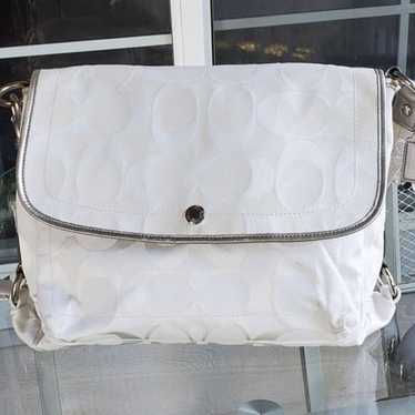 Like New Coach Signature C's White  Computer Bag … - image 1