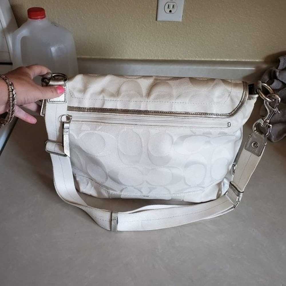 Like New Coach Signature C's White  Computer Bag … - image 3