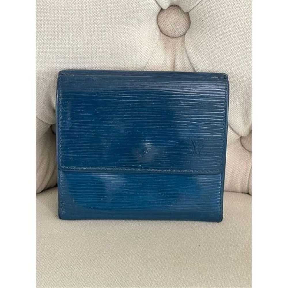 Louis Vuitton blue Epi Elise compact wallet - image 2