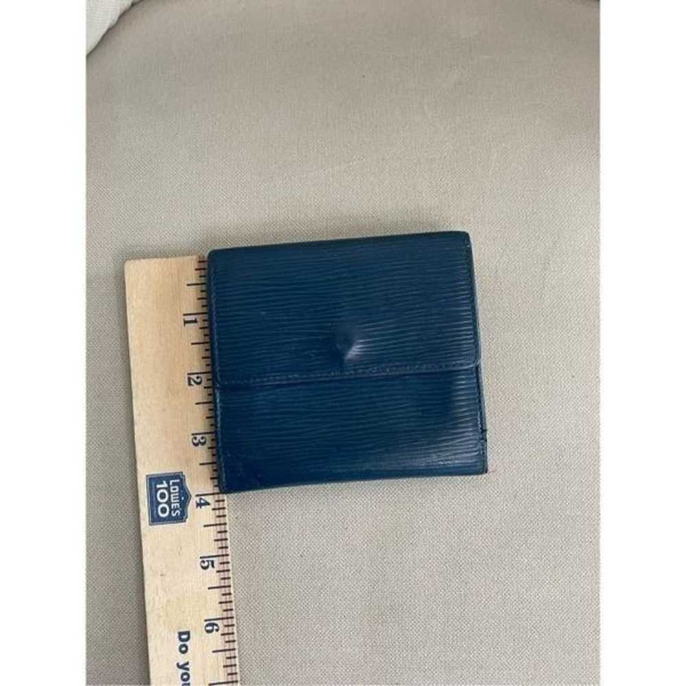 Louis Vuitton blue Epi Elise compact wallet - image 9