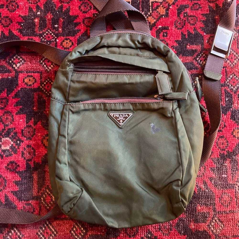 Price drop! 90s vintage Prada mini bag in militar… - image 9