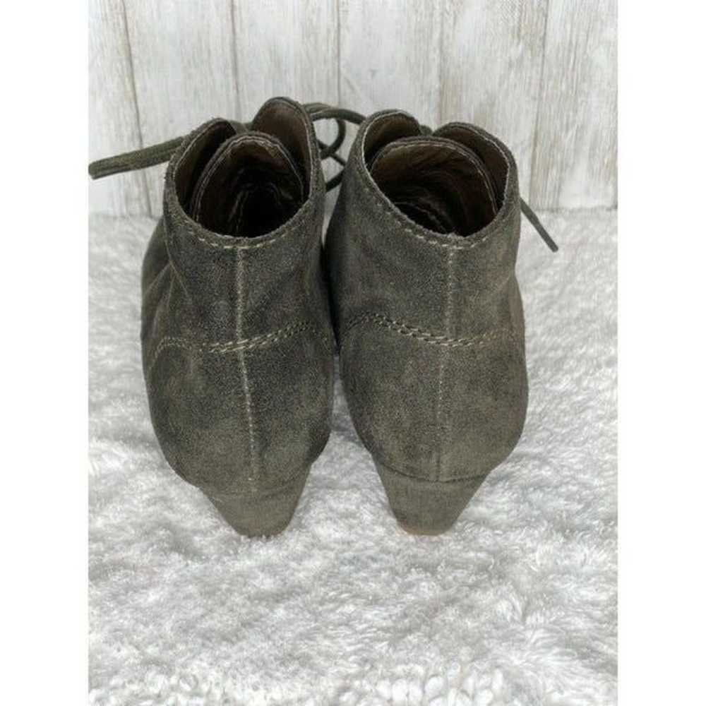 CROWN VINTAGE Green Suede Booties Sz 5.5 - image 7