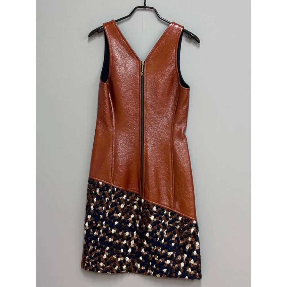 Louis Vuitton Leather mid-length dress - image 3