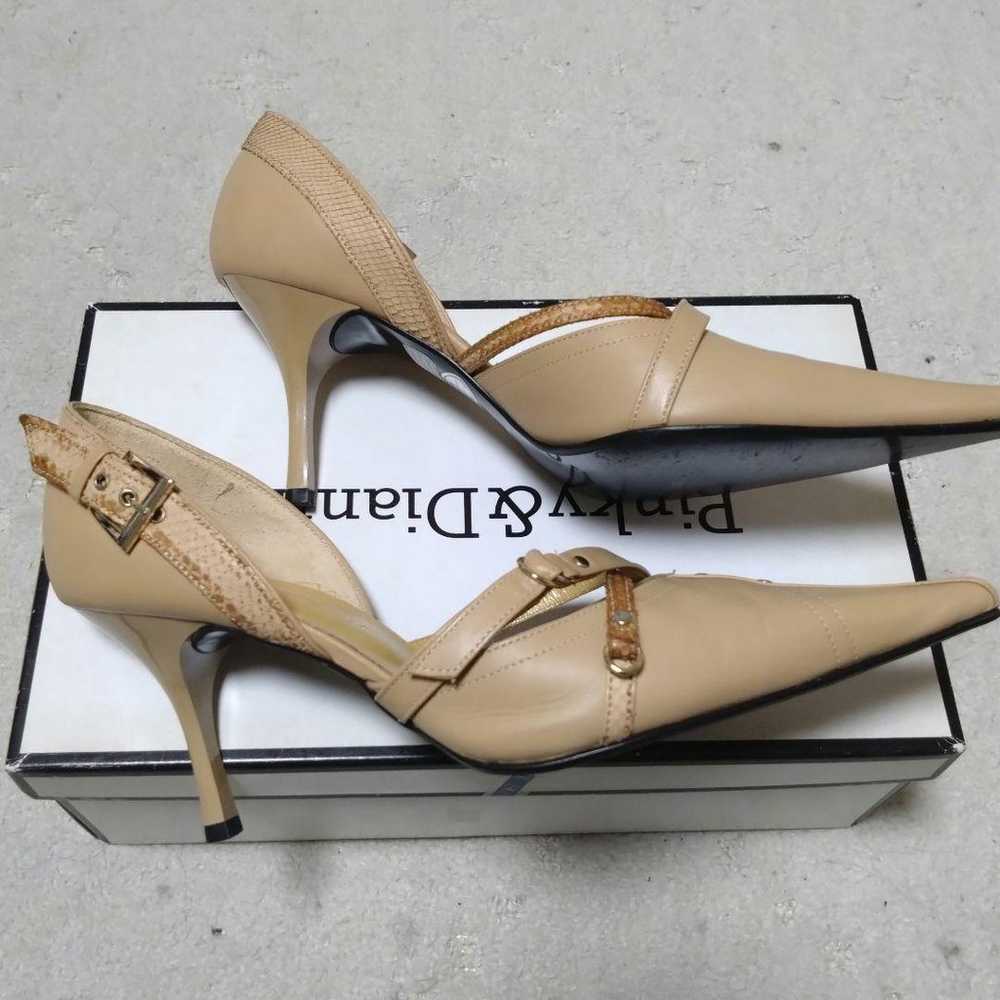 Brand new pinky&dianne pumps high heels beige poi… - image 8