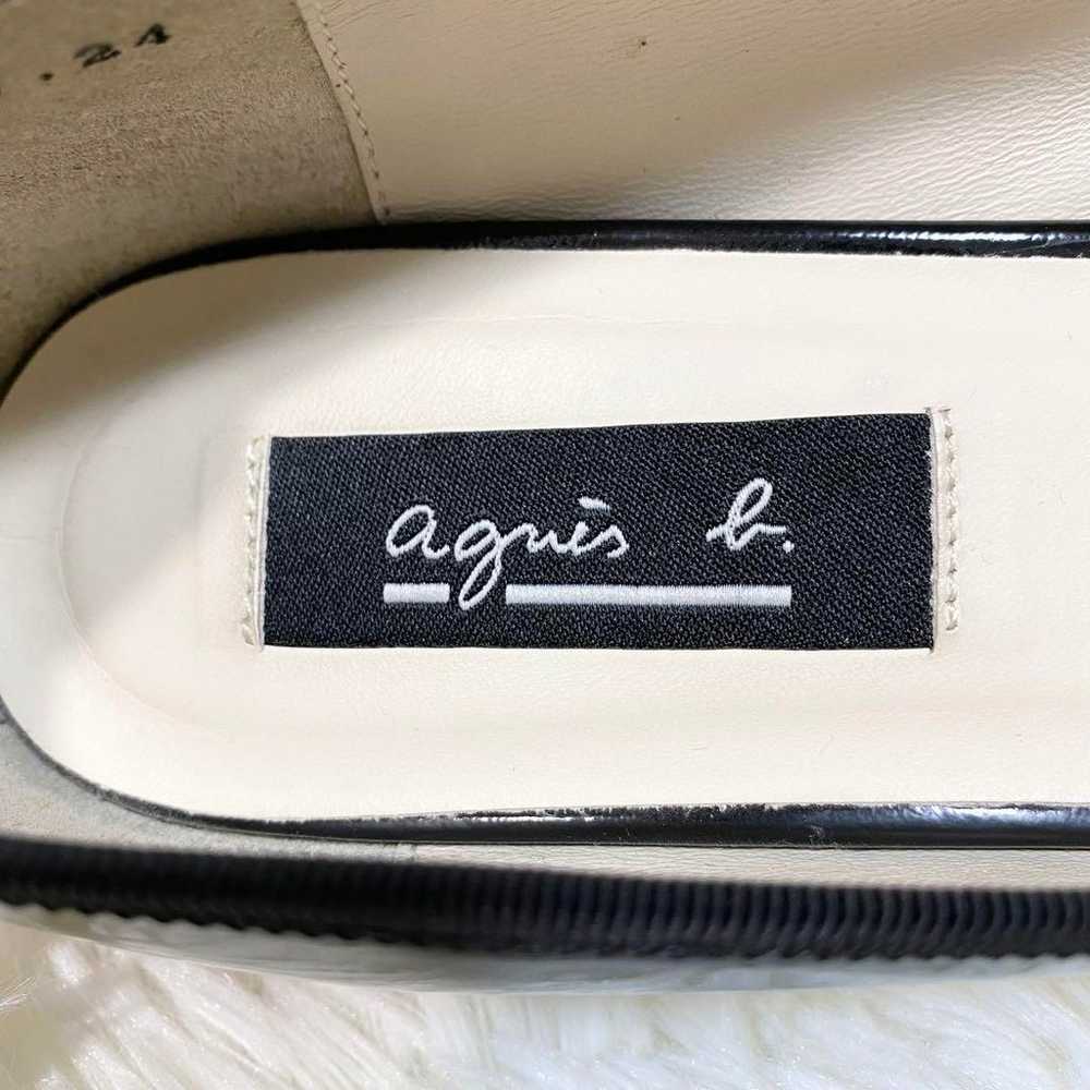 agnes b Agnes B Enamel Pumps Ribbon Motif Round T… - image 7