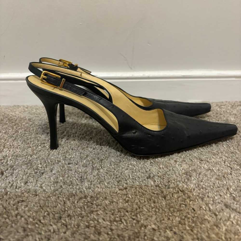 Vintage Giuseppe Zanotti Pointy Toe Slingback Bla… - image 1