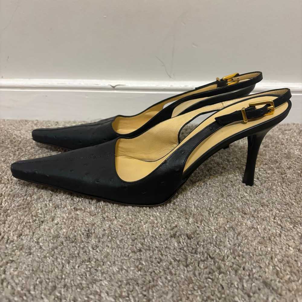 Vintage Giuseppe Zanotti Pointy Toe Slingback Bla… - image 4