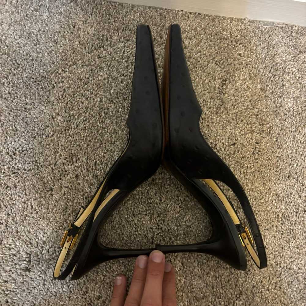 Vintage Giuseppe Zanotti Pointy Toe Slingback Bla… - image 6