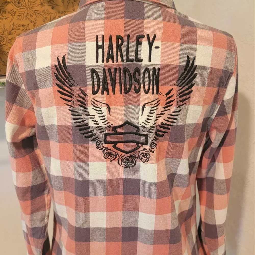 Harley-Davidson® Women's Shirt Flannel Winged Pla… - image 2