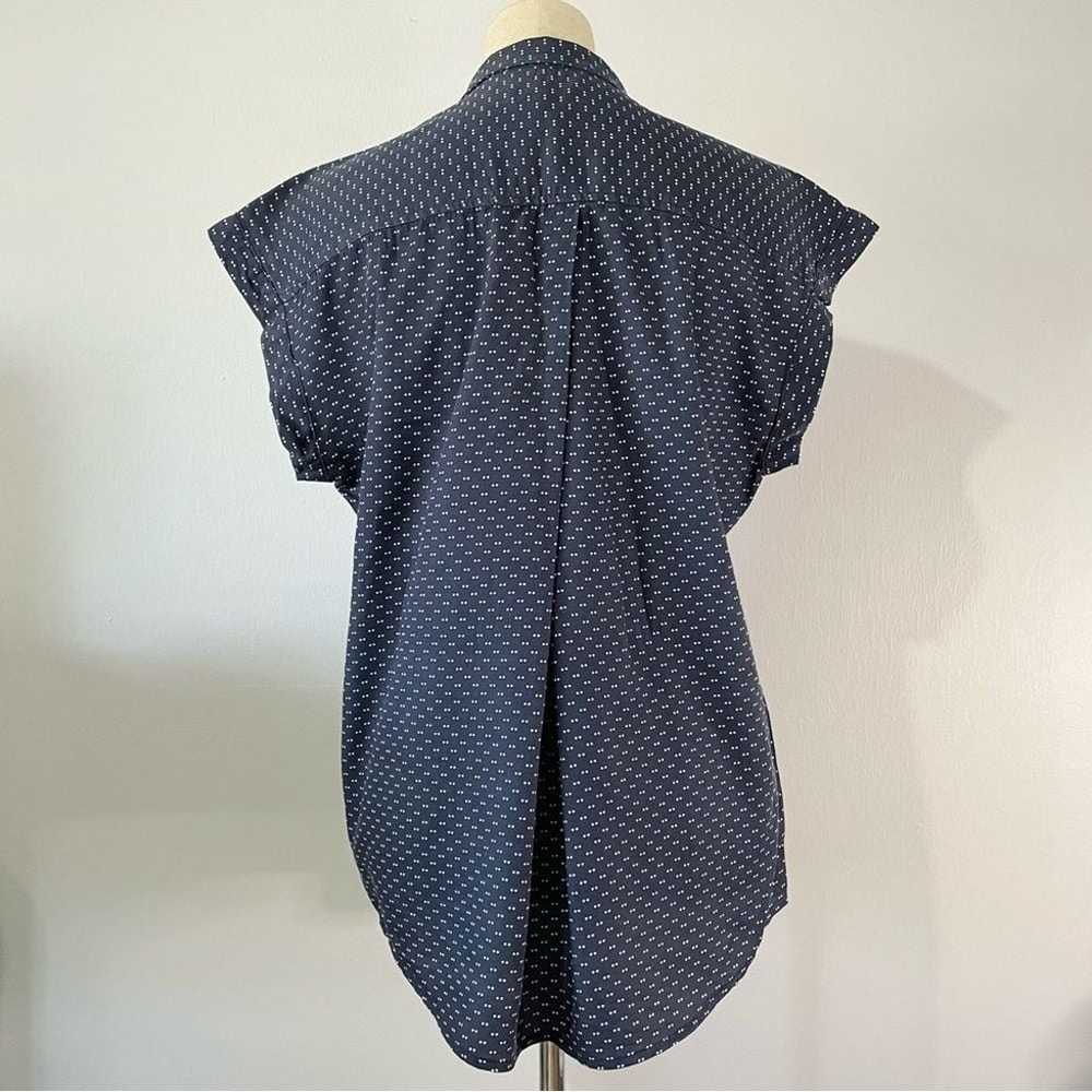 Jachs Girlfriend Navy Polka Dot Button Down Short… - image 5