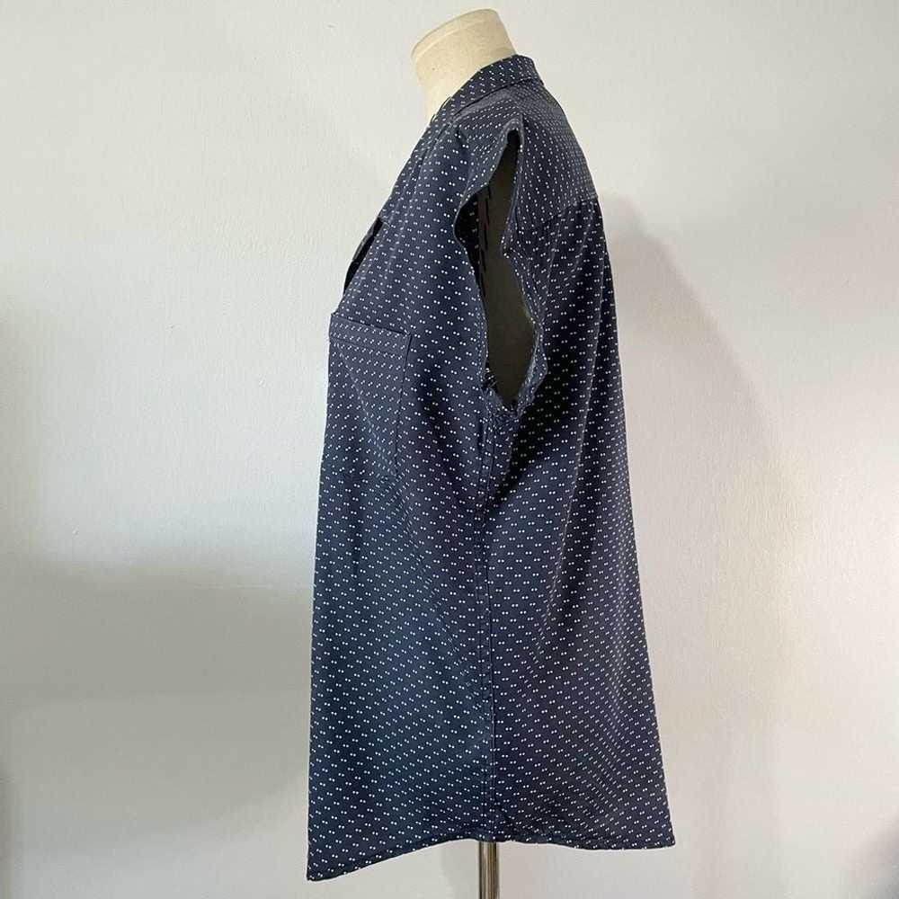 Jachs Girlfriend Navy Polka Dot Button Down Short… - image 6