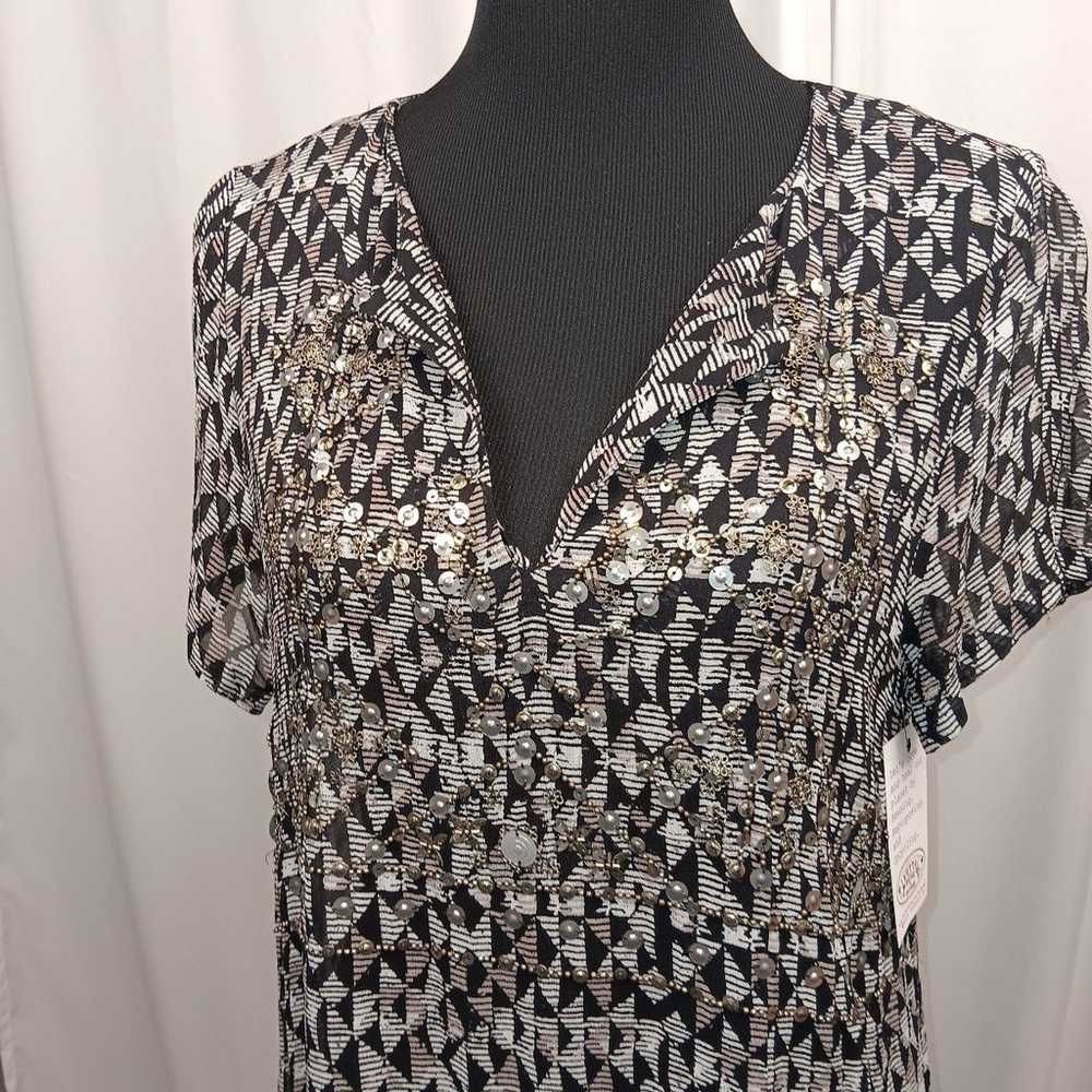 Vintage lucky brand beaded tee shirt dress - image 2