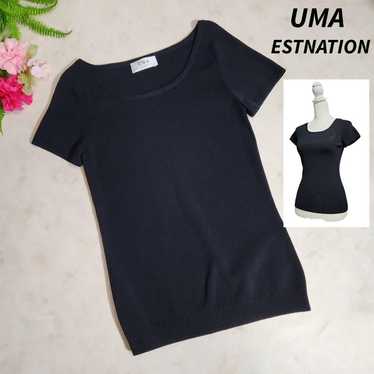 UMA ESTNATION Rayon Material Short-Sleeve Knitwear