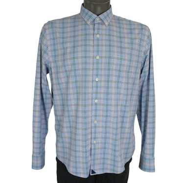 UNTUCKit UNTUCKit Nylon Blend Blue Plaid Scansano… - image 1