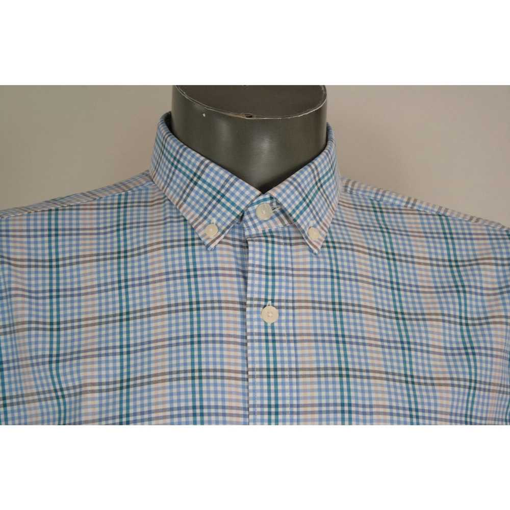 UNTUCKit UNTUCKit Nylon Blend Blue Plaid Scansano… - image 2