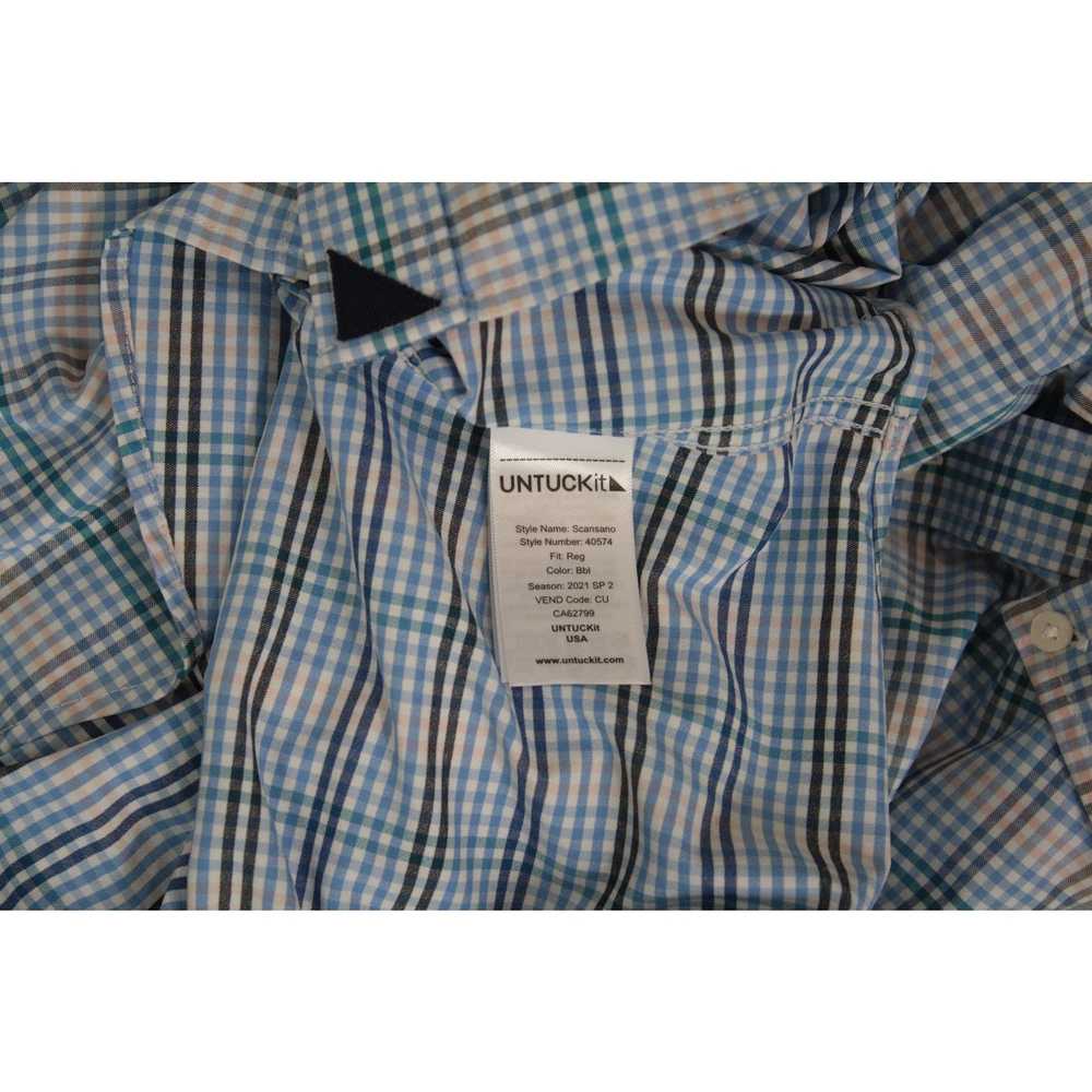 UNTUCKit UNTUCKit Nylon Blend Blue Plaid Scansano… - image 8