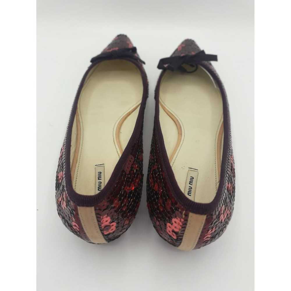 Miu Miu Glitter ballet flats - image 2