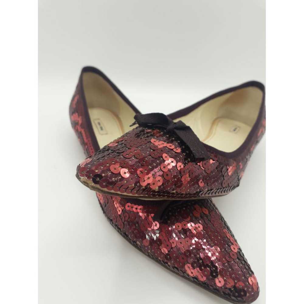 Miu Miu Glitter ballet flats - image 5