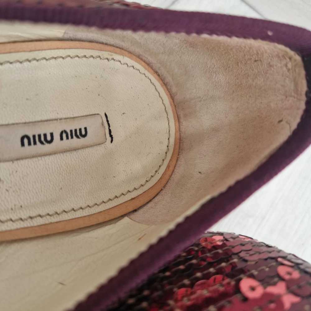 Miu Miu Glitter ballet flats - image 7