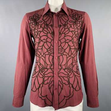 Just Cavalli Burgundy Black Embroidery Cotton Sil… - image 1