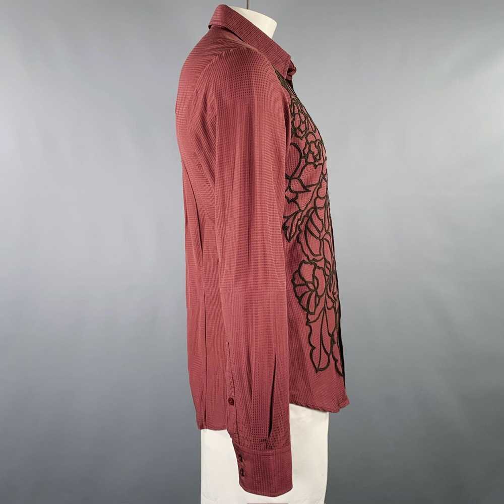 Just Cavalli Burgundy Black Embroidery Cotton Sil… - image 3