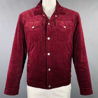 Brunello Cucinelli Burgundy Corduroy Cotton Snaps… - image 1