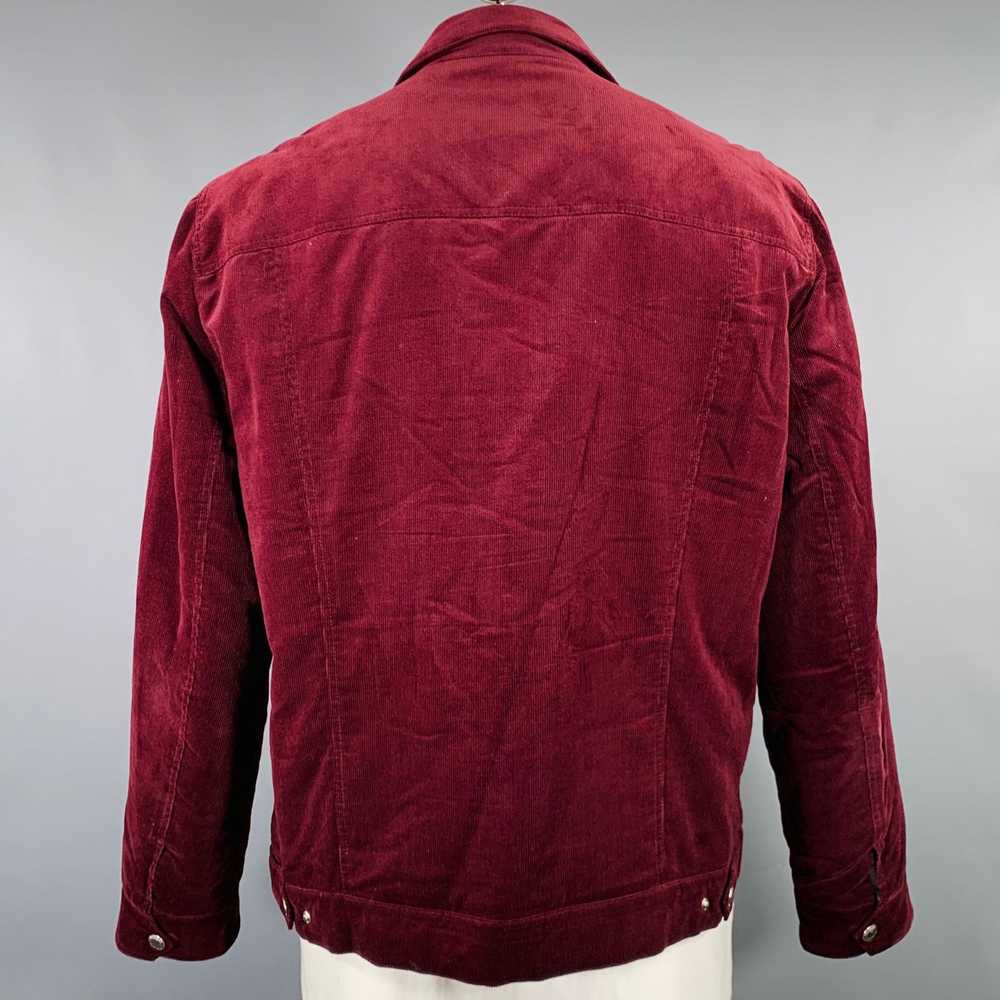 Brunello Cucinelli Burgundy Corduroy Cotton Snaps… - image 3