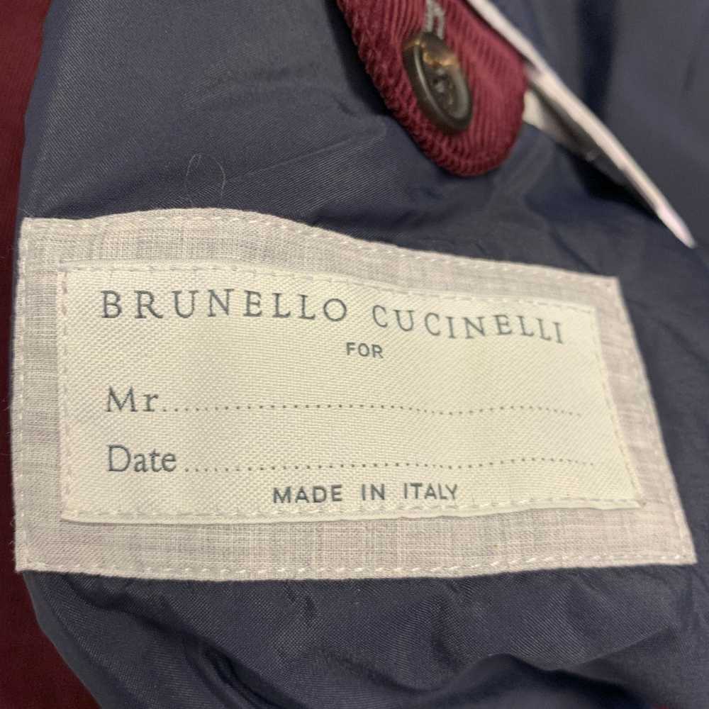 Brunello Cucinelli Burgundy Corduroy Cotton Snaps… - image 6