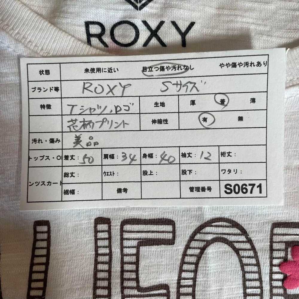 【ROXY】T-shirt short sleeves logo, flower pattern … - image 6