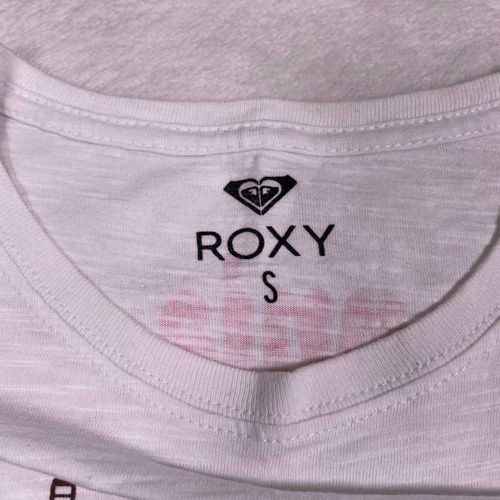 【ROXY】T-shirt short sleeves logo, flower pattern … - image 8