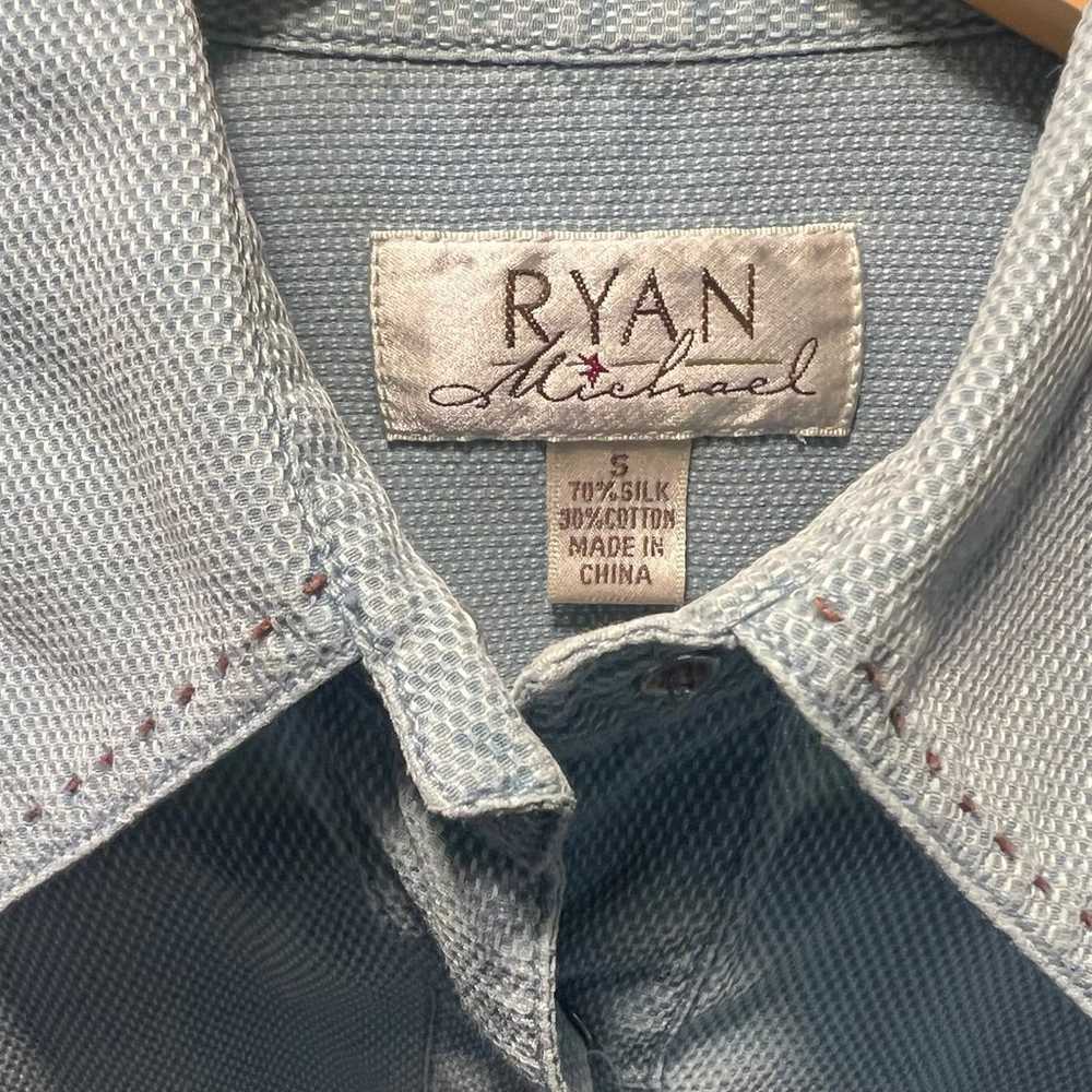 Ryan Michael vintage western snap button top - image 3