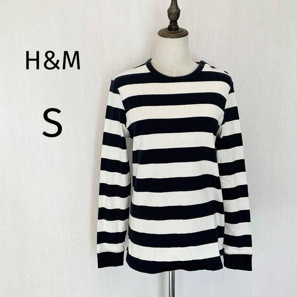 H&M H&M/Long-sleeve T-shirt/S/Border One Point Co… - image 1